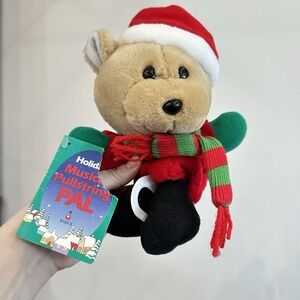 Vtg New! Santa Bear Christmas MUSICAL Pullstring PAL 1994 Kids II Jingle Bells